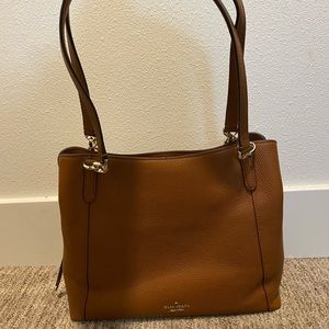 Brown leather Kate Spade Purse tote NWT